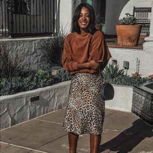 VICI Leopard Midi Skirt